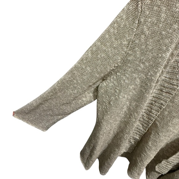 Eileen Fisher Size S Open Front Cardigan Sweater Beige Linen Natural Spring - Picture 5 of 5
